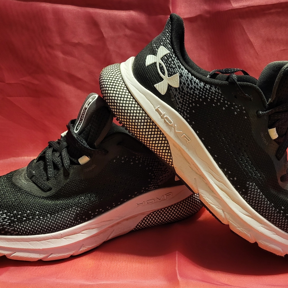 Under Armour Black and White Athletic Shoes
